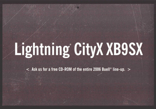 2006 Buell Motorcycle Dealer Sales Floor Specifications Card Lightning CityX XB9 - TvMovieCards.com