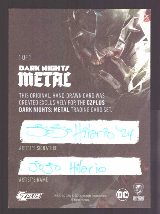 2024 CZX Dark Nights Metal Artist Sketch Trading Card JoJo Hilario
