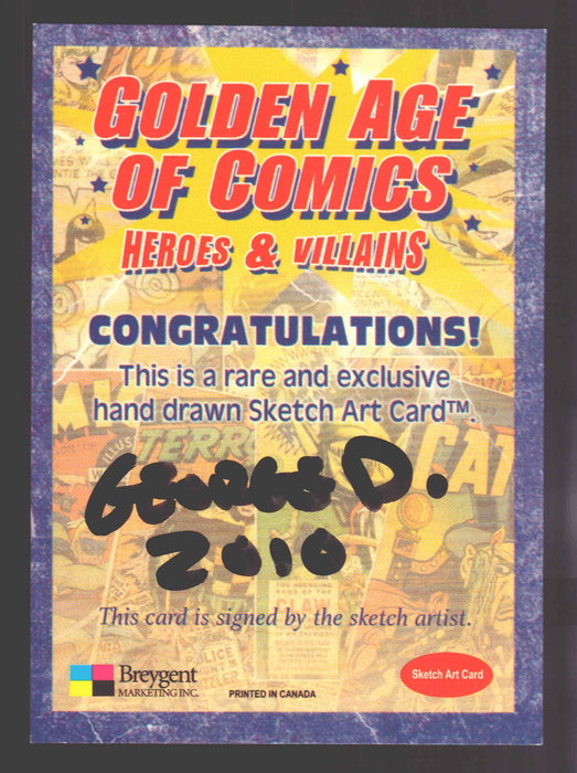 Golden Age of Comics Heroes & Villains Artist Sketch Card Breygent - TvMovieCards.com