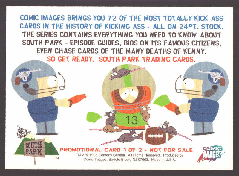 1998 Comic Images South Park Promo Card 1 of 2