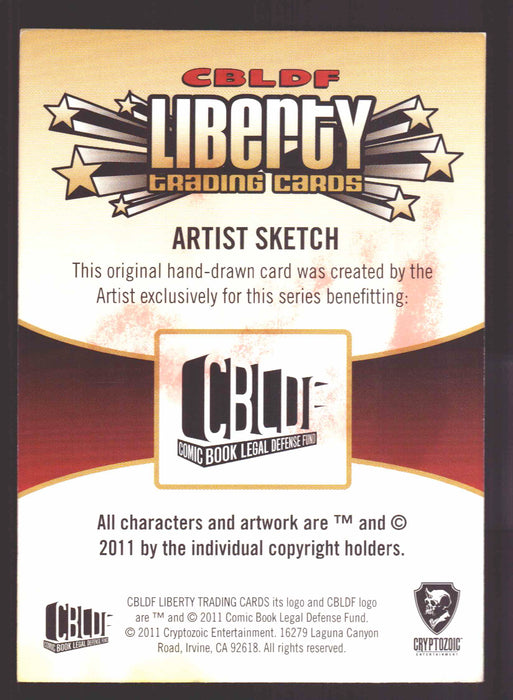 2011 Cryptozoic CBLDF Liberty Artist Sketch Trading Card by Mike Rooth   - TvMovieCards.com