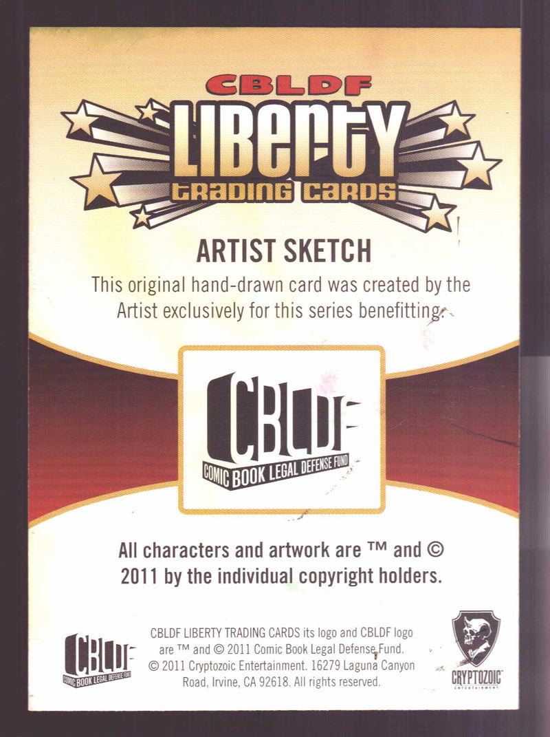 2011 CBLDF Comic Book Legal Defense Fund Liberty Artist Sketch Trading Card - TvMovieCards.com