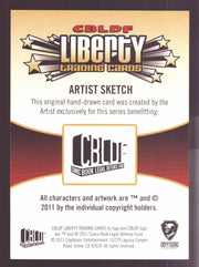 2011 Cryptozoic CBLDF Liberty Artist Sketch Trading Card by Don Simpson - TvMovieCards.com
