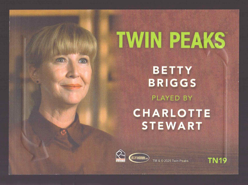 2025 Twin Peaks Log Lady Chronicles Now and Then TN19 Betty Briggs Rewards Exc - TvMovieCards.com