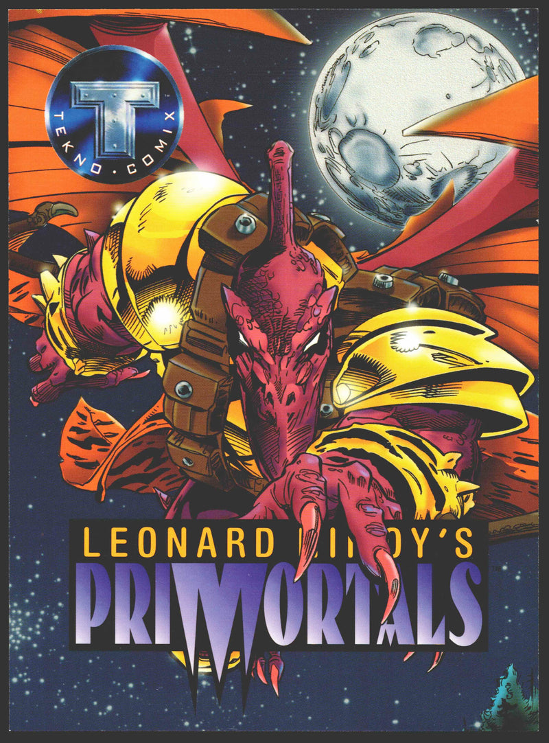 1995 Leonard Nimoy's Primortals 2-sided Promo Card 5x7 Tekno Comix   - TvMovieCards.com