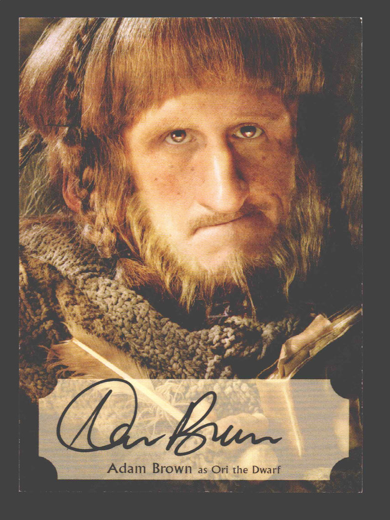 The Hobbit Desolation of Smaug Poster Autograph Card Adam Brown as Ori AB-P