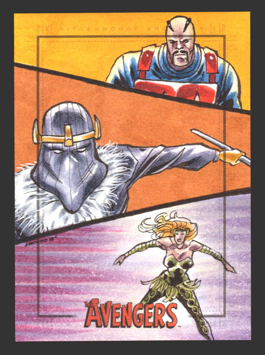 2015 The Avengers Silver Age Artist Sketch Card by Arley "Arturo" Tucker - TvMovieCards.com