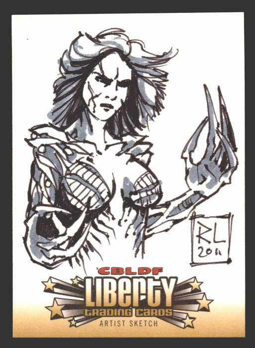 2011 Cryptozoic CBLDF Liberty Artist Sketch Card by Ross Leach   - TvMovieCards.com