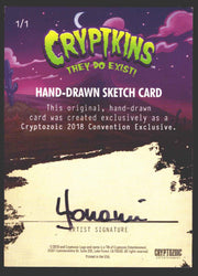 2018 Crypt kins Sketch Trading Card by Yonami Convention Exclusive Cryptozoic - TvMovieCards.com