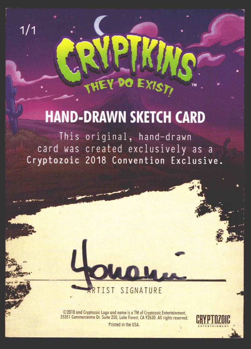 2018 Crypt kins Sketch Trading Card by Yonami Convention Exclusive Cryptozoic - TvMovieCards.com