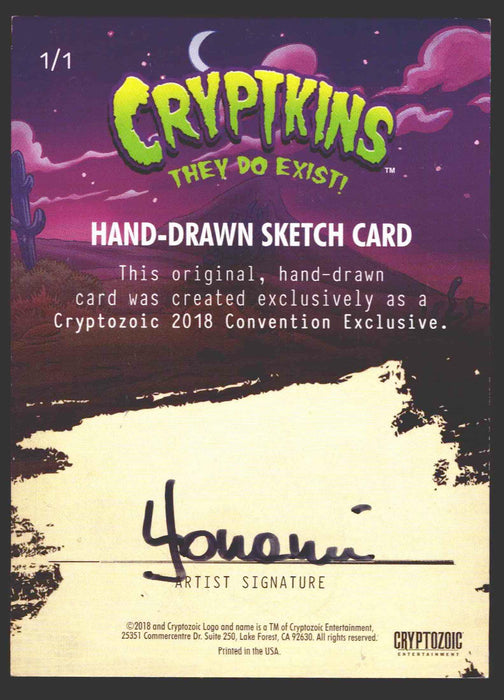 2018 Crypt kins Sketch Trading Card by Yonami Convention Exclusive Cryptozoic - TvMovieCards.com