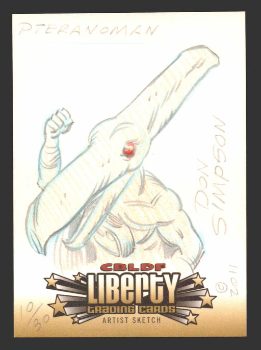 2011 Cryptozoic CBLDF Liberty Artist Sketch Trading Card by Don Simpson - TvMovieCards.com
