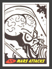 2012 Mars Attacks Heritage Artist Autograph Sketch Trading Card 1/1 Mike Hampton - TvMovieCards.com