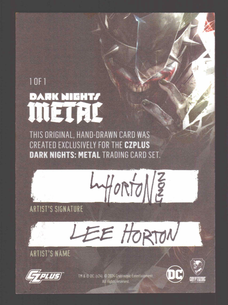 2024 CZX Dark Nights Metal Artist Sketch Trading Card by Lee Horton Batman