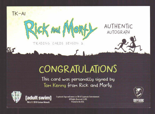 2019 Rick and Morty Season 2 TK-AI Tom Kenny as Alien Inmate Autograph Card   - TvMovieCards.com