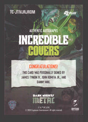 2024 CZX Dark Nights Metal Triple Autograph Card Tynion IV / Romita Jr / Miki - TvMovieCards.com