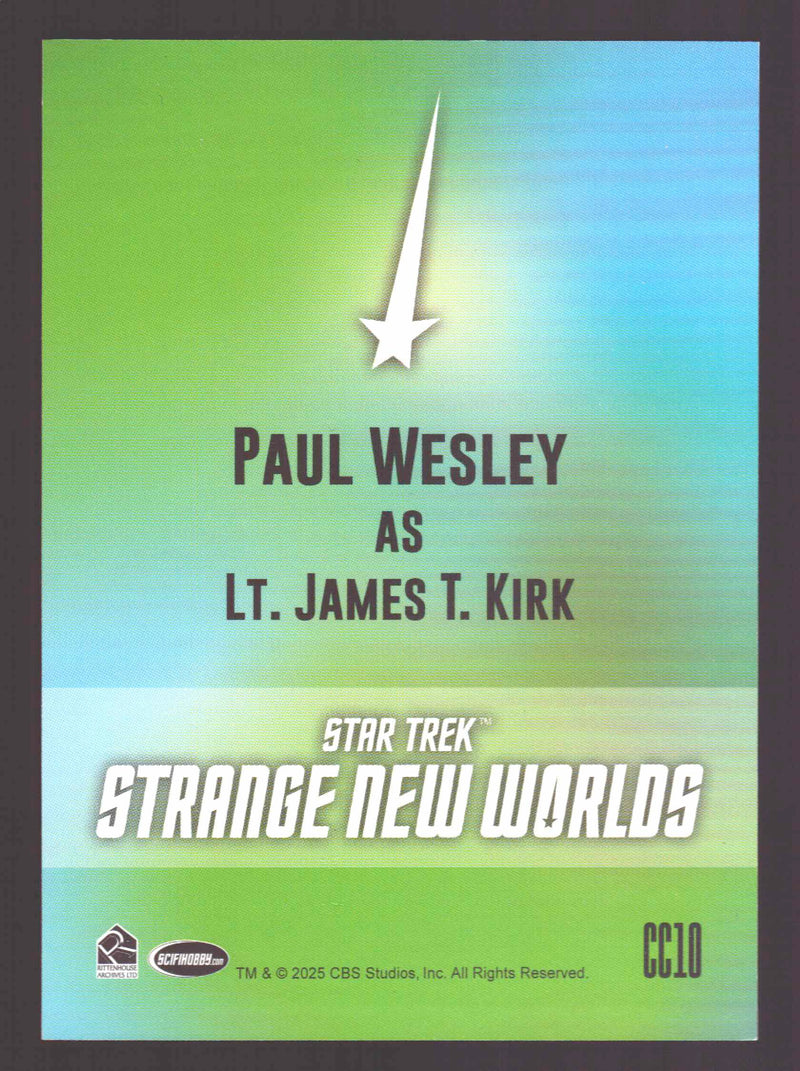 2025 Star Trek Strange New Worlds Season 2 James Kirk Character Card Rewards Exc - TvMovieCards.com