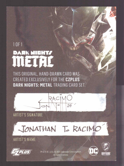 2024 CZX Dark Nights Metal Artist Sketch Trading Card Jonathan Racimo