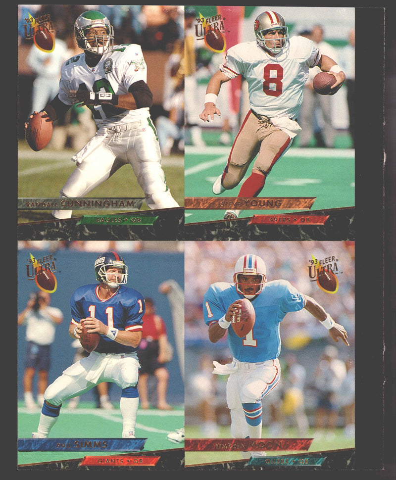 1994 Marvel Fleer Ultra X-Men / 1993 Fleer Ultra Football Promo Card Sheet