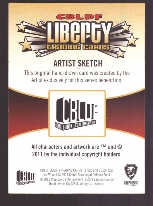 2011 CBLDF Comic Book Legal Defense Fund Liberty Artist Sketch Trading Card - TvMovieCards.com