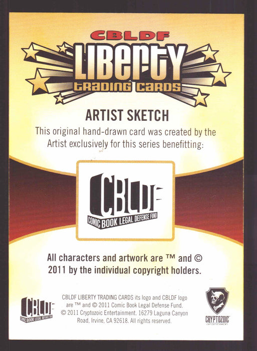 2011 CBLDF Comic Book Legal Defense Fund Liberty Artist Sketch Trading Card   - TvMovieCards.com