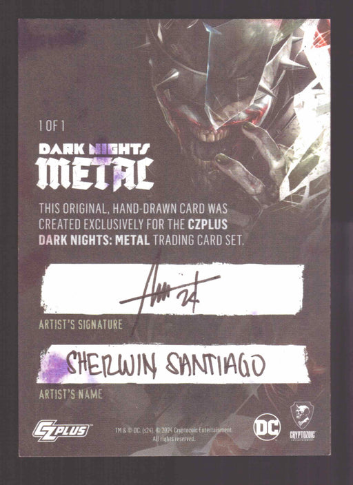 2024 CZX Dark Nights Metal Artist Sketch Trading Card by Sherwin Santiago Joker - TvMovieCards.com