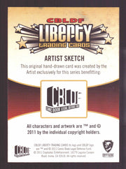 2011 Cryptozoic CBLDF Liberty Artist Sketch Trading Card by Mark Tannacore   - TvMovieCards.com
