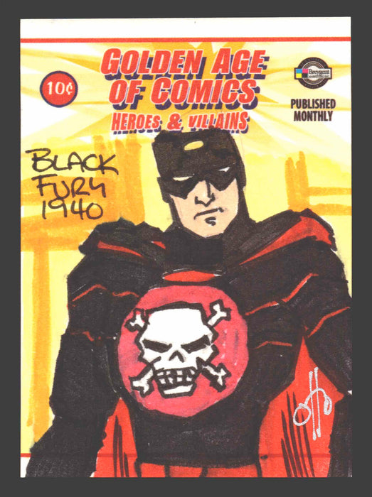 Golden Age of Comics Heroes & Villains Artist Sketch Card Breygent Otto Dieffenb - TvMovieCards.com