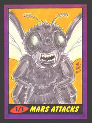 2012 Mars Attacks Heritage Artist Autograph Sketch Trading Card 1/1 Beck Seashol - TvMovieCards.com
