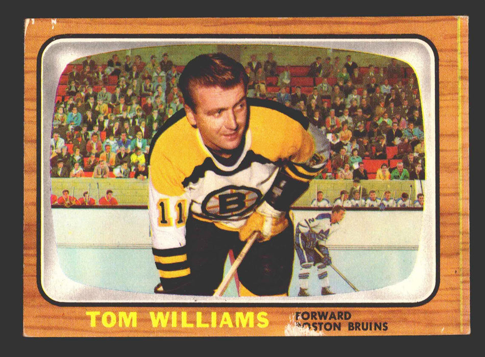 1966-67 Topps NHL Hockey #38 Tom Williams Bruins Trading Card VG   - TvMovieCards.com