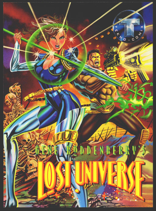 1995 Gene Roddenberry's Lost Universe 2-sided Promo Card 5x7 Tekno Comix   - TvMovieCards.com