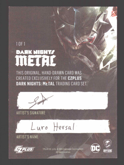 2024 CZX Dark Nights Metal Artist Sketch Trading Card by Luro Hersal - TvMovieCards.com