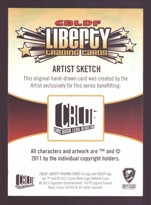 2011 Cryptozoic CBLDF Liberty Artist Sketch Trading Card by Chris Thorne   - TvMovieCards.com