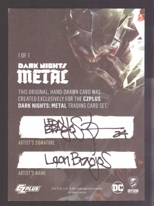 2024 CZX Dark Nights Metal Artist Sketch Trading Card Leon Braojos