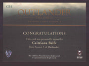 Outlander Season 5 Caitriona Balfe as Claire Fraser CB1 Autograph Card - TvMovieCards.com