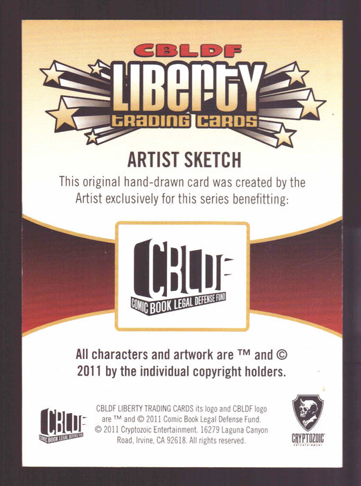 2011 Cryptozoic CBLDF Liberty Artist Sketch Trading Card by George Deep   - TvMovieCards.com