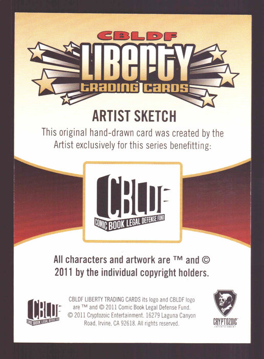 2011 Cryptozoic CBLDF Liberty Artist Sketch Card by Joel Carroll   - TvMovieCards.com