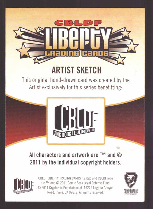 2011 CBLDF Comic Book Legal Defense Fund Liberty Artist Sketch Trading Card   - TvMovieCards.com