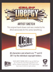 2011 CBLDF Comic Book Legal Defense Fund Liberty Artist Sketch Trading Card   - TvMovieCards.com