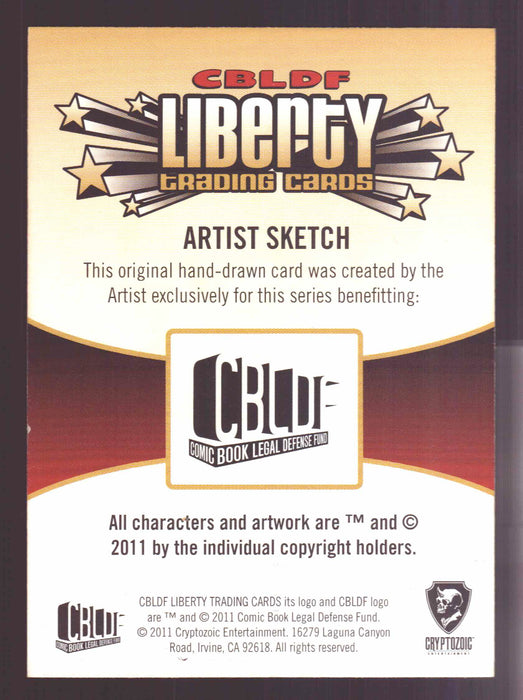 2011 CBLDF Comic Book Legal Defense Fund Liberty Artist Sketch Trading Card - TvMovieCards.com