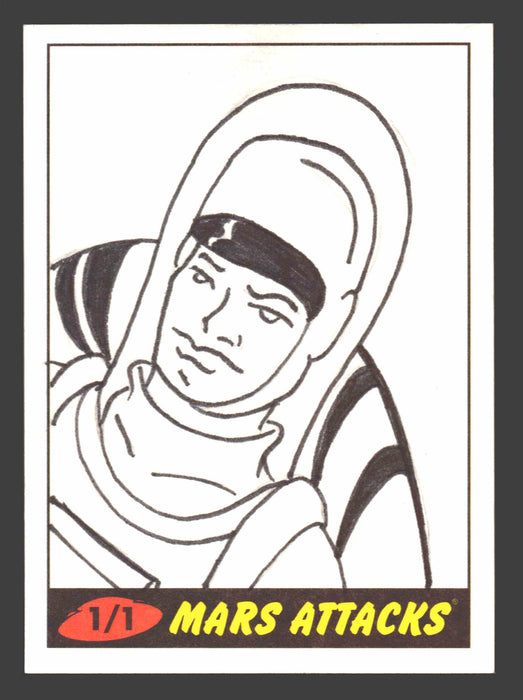 2012 Mars Attacks Heritage Artist Autograph Sketch Trading Card 1/1 Wilson Ramos Jr.