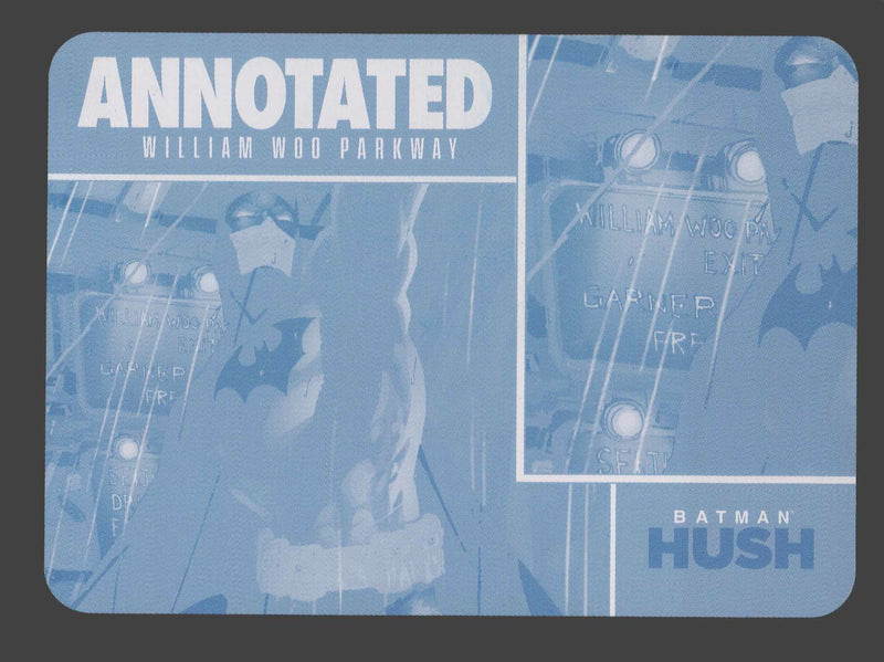 2025 Batman Hush Essentials Cyan Printing Plate Card A9 William Woo Parkway