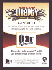 2011 Cryptozoic CBLDF Liberty Artist Sketch Card by Vince Sunico   - TvMovieCards.com
