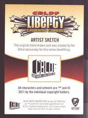 2011 Cryptozoic CBLDF Liberty Artist Sketch Trading Card by Chris Giarrusso - TvMovieCards.com