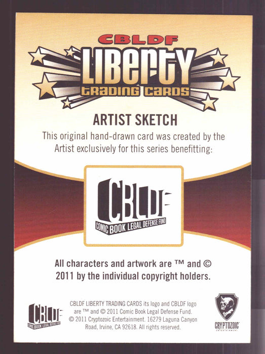 2011 Cryptozoic CBLDF Liberty Artist Sketch Trading Card by Chris Giarrusso - TvMovieCards.com
