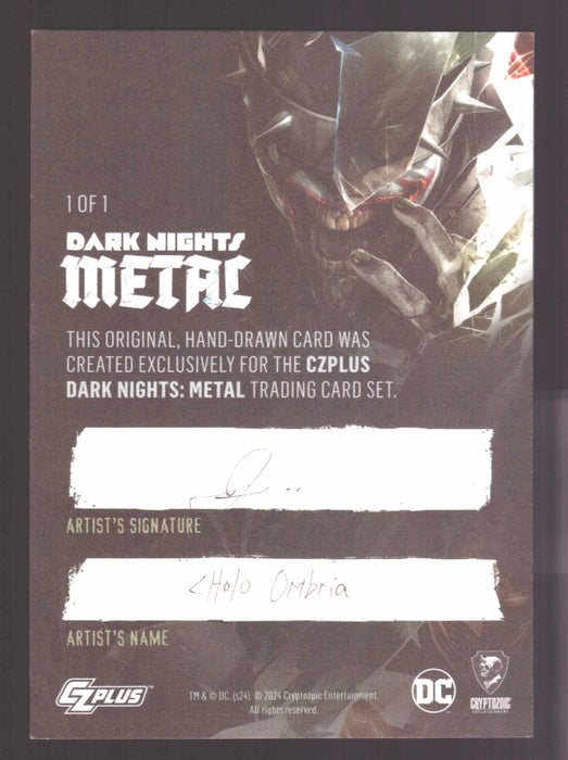 2024 CZX Dark Nights Metal Artist Sketch Trading Card Cholo Ombria