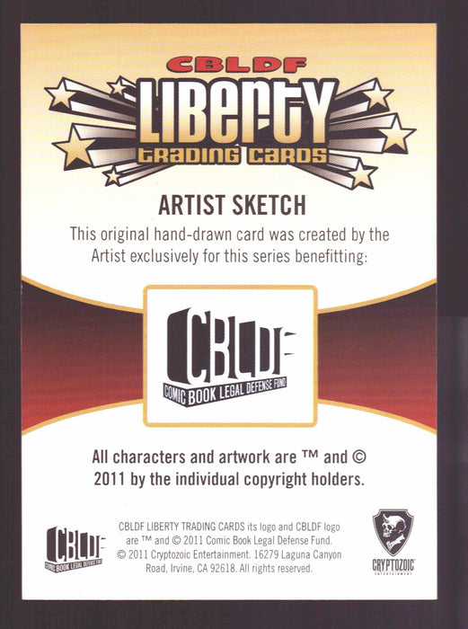 2011 Cryptozoic CBLDF Liberty Artist Sketch Trading Card by Neil Gaiman   - TvMovieCards.com