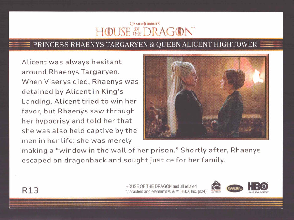 2024 House of the Dragon Season 1 Relationships R13 Rewards Exc Card - TvMovieCards.com