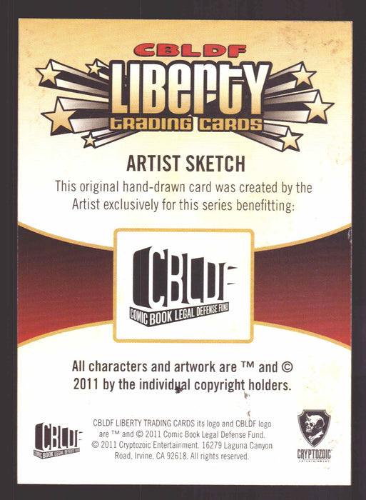 2011 Cryptozoic CBLDF Liberty Artist Sketch Trading Card by Mickey Clausen MAC   - TvMovieCards.com