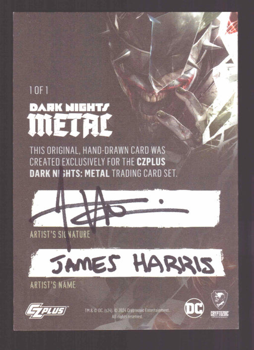 2024 CZX Dark Nights Metal Artist Sketch Trading Card by James Harris - TvMovieCards.com